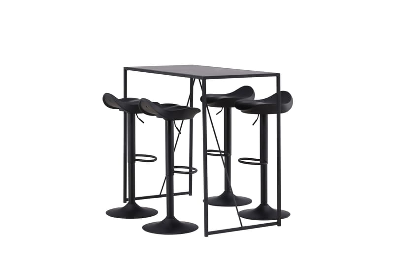Brea Matgrupp 120 cm Rektangulär med 4 Adesto stolar - Svart - Möbler - Bord & matgrupper - Matgrupper