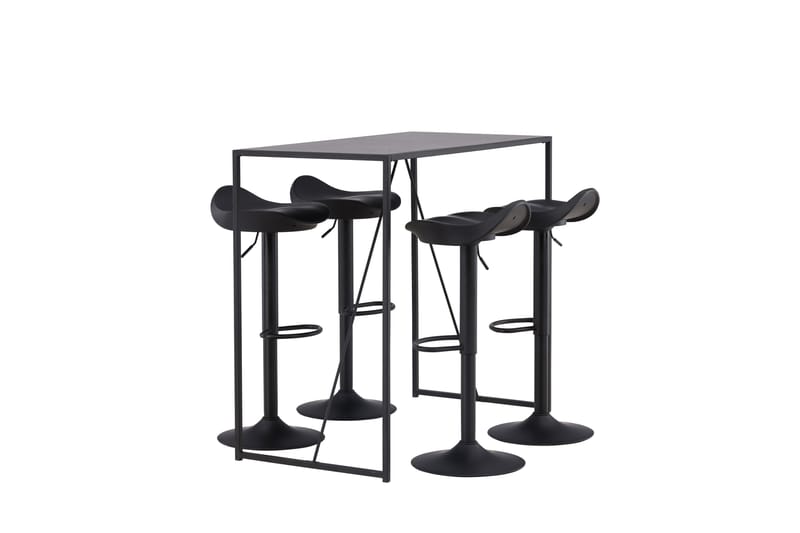 Brea Matgrupp 120 cm Rektangulär med 4 Adesto stolar - Svart - Möbler - Bord & matgrupper - Matgrupper