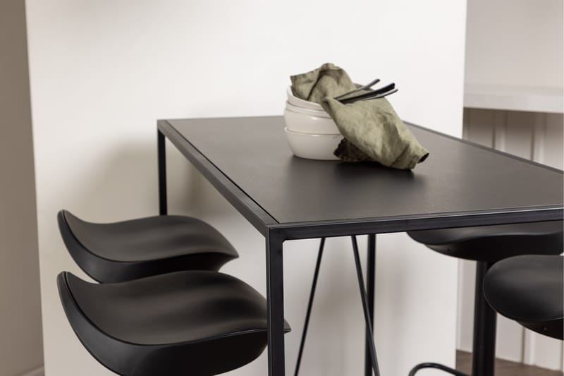 Brea Matgrupp 120 cm Rektangulär med 4 Adesto stolar - Svart - Möbler - Bord & matgrupper - Matgrupper