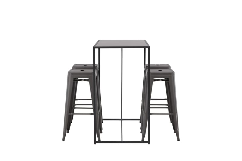 Brea Matgrupp 120 cm Rektangulär med 4 Tempe stolar - Svart - Möbler - Bord & matgrupper - Matgrupper