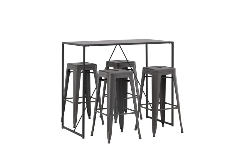 Brea Matgrupp 120 cm Rektangulär med 4 Tempe stolar - Svart - Möbler - Bord & matgrupper - Matgrupper
