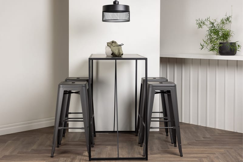 Brea Matgrupp 120 cm Rektangulär med 4 Tempe stolar - Svart - Möbler - Bord & matgrupper - Matgrupper
