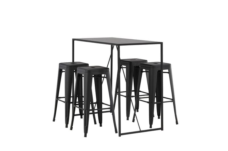 Brea Matgrupp 120 cm Rektangulär med 4 Tempe stolar - Svart - Möbler - Bord & matgrupper - Matgrupper