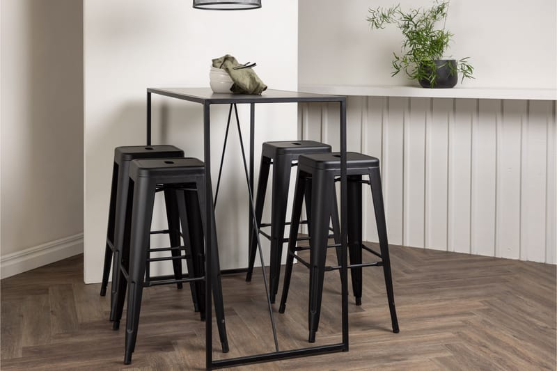 Brea Matgrupp 120 cm Rektangulär med 4 Tempe stolar - Svart - Möbler - Bord & matgrupper - Matgrupper