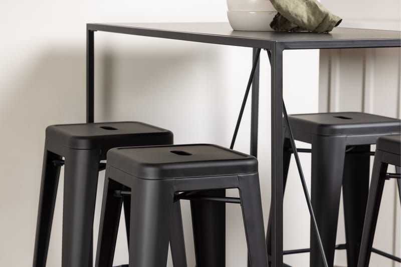 Brea Matgrupp 120 cm Rektangulär med 4 Tempe stolar - Svart - Möbler - Bord & matgrupper - Matgrupper