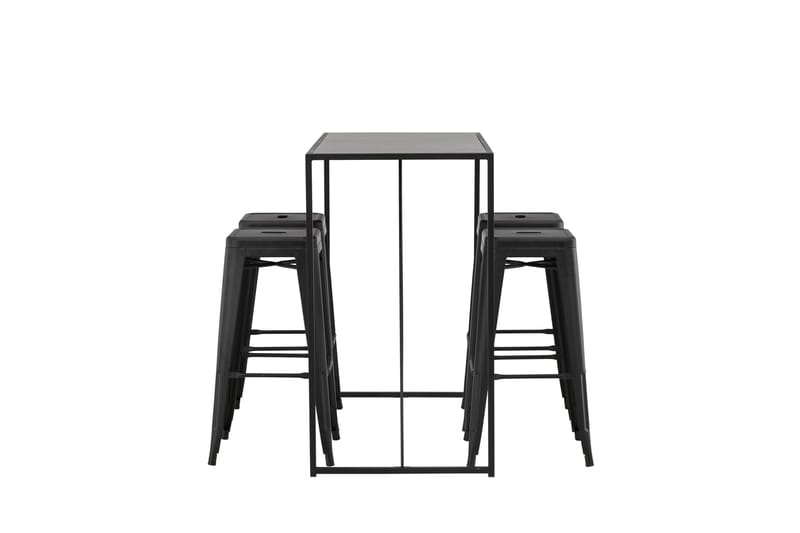 Brea Matgrupp 120 cm Rektangulär med 4 Tempe stolar - Svart - Möbler - Bord & matgrupper - Matgrupper