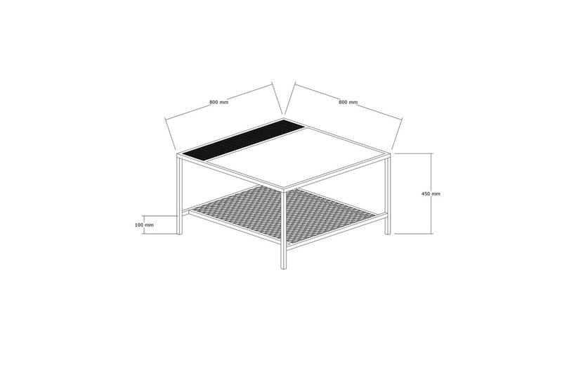 Brightmere Soffbord 80 cm - Brun/Svart - Möbler - Bord & matgrupper - Soffbord