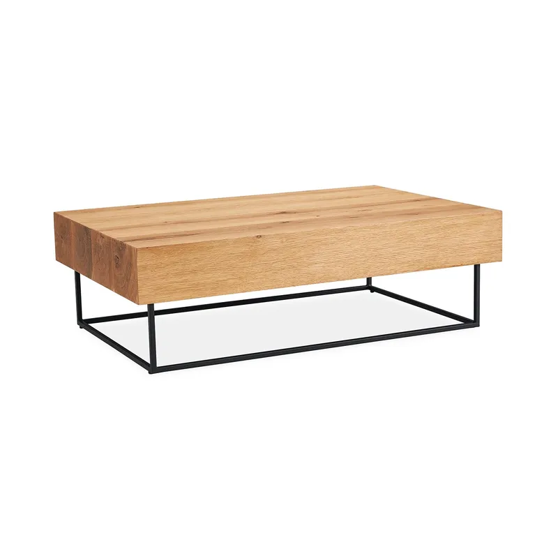 Bronte Soffbord 120 cm i Ek, Brun|Svart