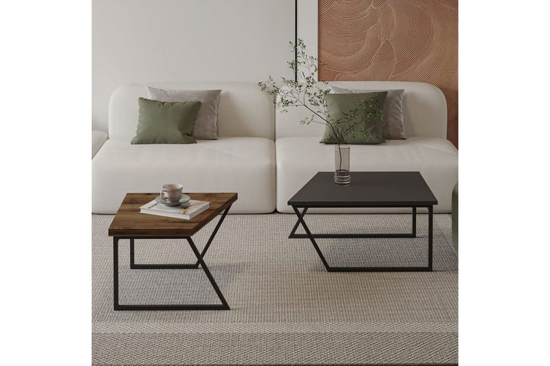 Bulskoll Soffbord 120 cm - Antracit/Valnöt - Möbler - Bord & matgrupper - Soffbord