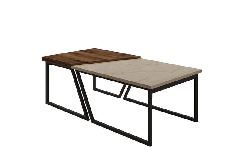 Bulskoll Soffbord 120 cm - Travertine/Valnöt - Möbler - Bord & matgrupper - Soffbord