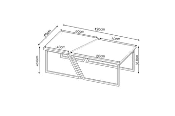 Bulskoll Soffbord 120 cm - Vit - Möbler - Bord & matgrupper - Soffbord