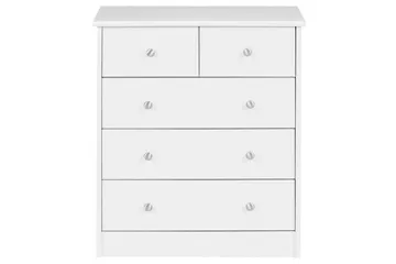 Byrå Wohnling med 5 lådor klassisk modern stil Vit - Vit - Förvaring - Förvaringsmöbler - Byrå - Hallbyrå