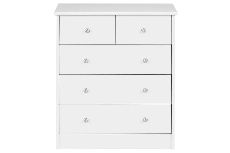 Byrå Wohnling med 5 lådor klassisk modern stil Vit - Vit - Möbler - Bord & matgrupper - Sminkbord & toalettbord