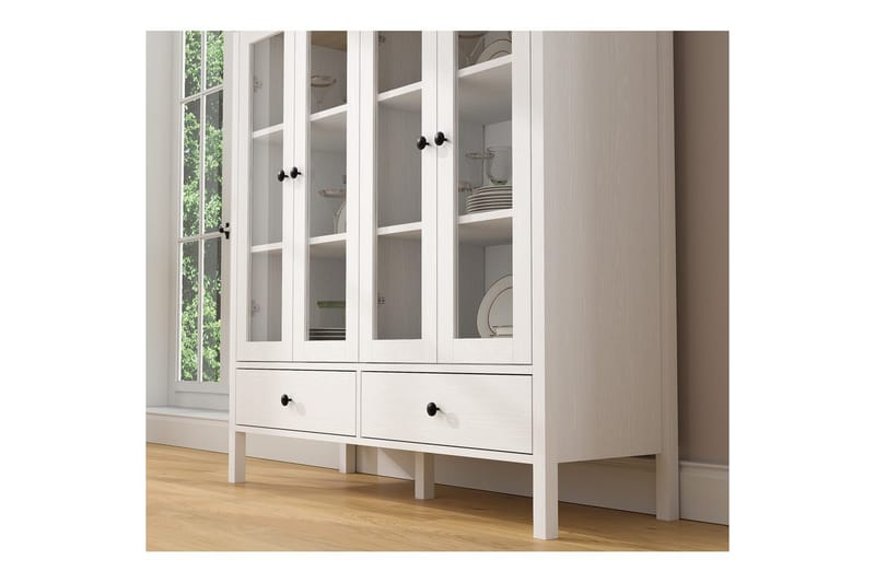 Cadrel Bokhylla 130 cm - Natur/Vit - Förvaring - Hylla - Bokhylla