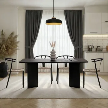 Cadron Matbord 180 cm Rektangulär - Trä Svart - Möbler - Bord & matgrupper - Matbord & köksbord