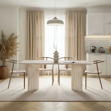 Cadron Matbord 180 cm Rektangulär - Travertin - Möbler - Bord & matgrupper - Matbord & köksbord