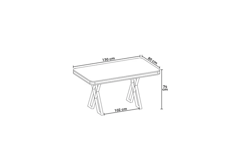 Calchera Matbord 130 cm Rektangulär - Svart Marmor/Krom - Möbler - Bord & matgrupper - Matbord & köksbord