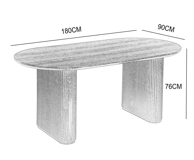 Callum matbord 180x90 cm - Svartbetsad ek - Svartbetsad ek - Möbler - Bord & matgrupper - Matbord & köksbord