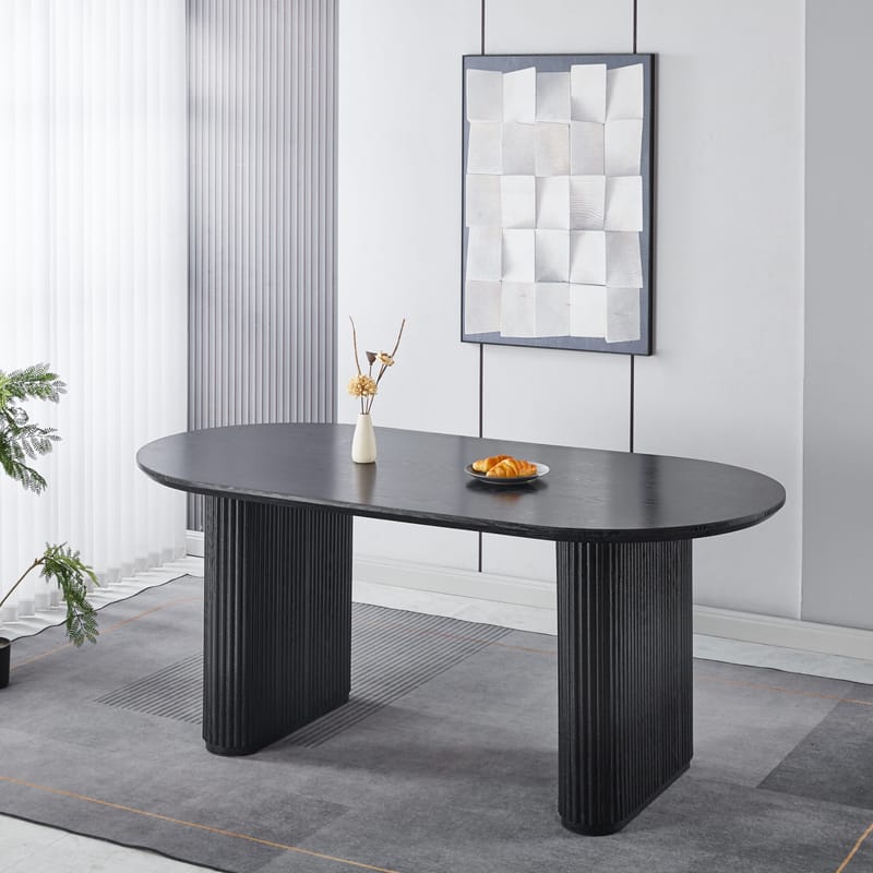 Callum matbord 180x90 cm - Svartbetsad ek - Svartbetsad ek - Möbler - Bord & matgrupper - Matbord & köksbord