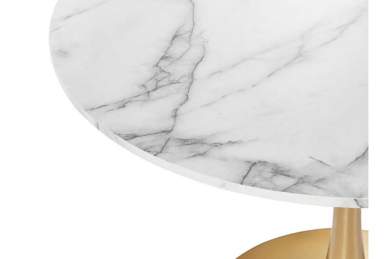Calmar Matbord 90 cm Rund - Vit/Guld - Möbler - Bord & matgrupper - Matbord & köksbord
