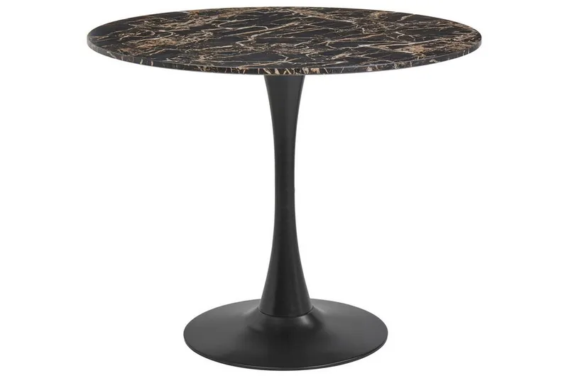 Calmar Matbord 90x74 cm Rund, Svart/Guld