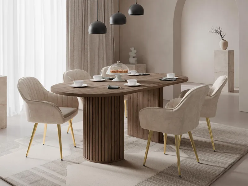 Calvion Matbord oval 185 cm - Brun - Möbler - Bord & matgrupper - Matbord & köksbord