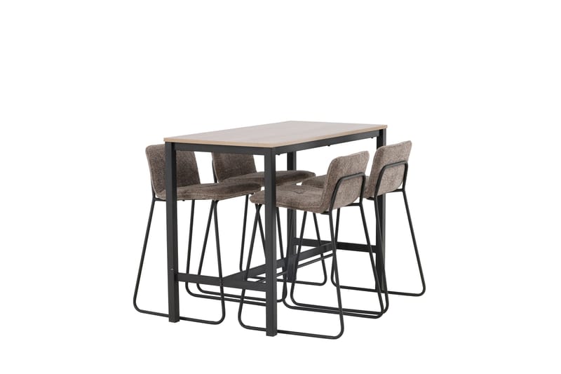Camden Barbord 60x120 cm med 4 Bisbee Stolar - Mörkgrå - Möbler - Bord & matgrupper - Barbord & ståbord