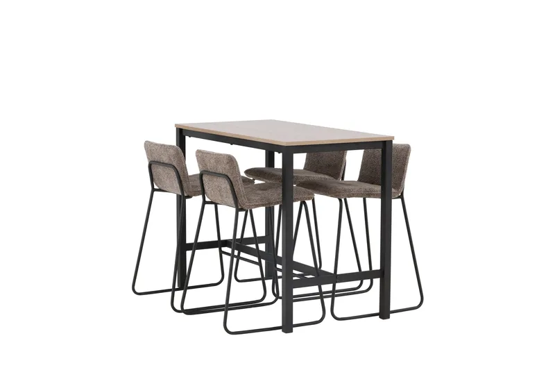 Camden Barbord 60x120 cm med 4 Bisbee Stolar - Mörkgrå - Möbler - Bord & matgrupper - Barbord & ståbord