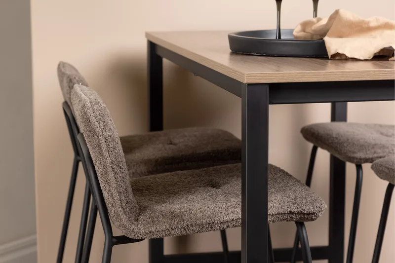 Camden Barbord 60x120 cm med 4 Bisbee Stolar - Mörkgrå - Möbler - Bord & matgrupper - Barbord & ståbord