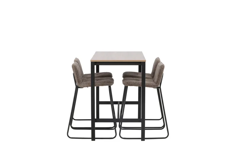 Camden Barbord 60x120 cm med 4 Bisbee Stolar - Mörkgrå - Möbler - Bord & matgrupper - Barbord & ståbord