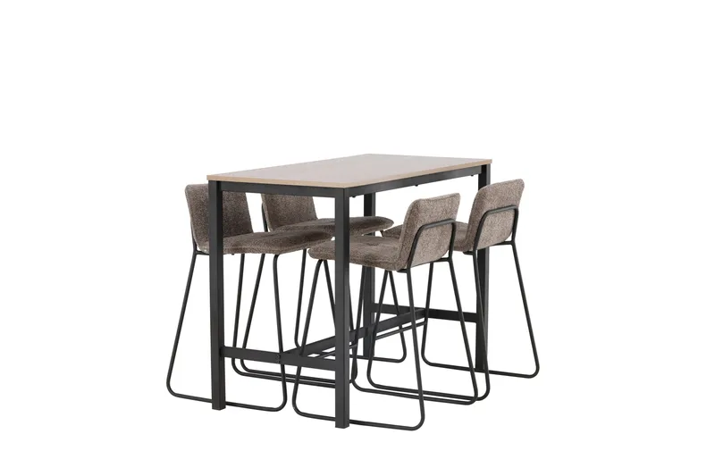 Camden Barbord 60x120 cm med 4 Bisbee Stolar - Mörkgrå - Möbler - Bord & matgrupper - Barbord & ståbord