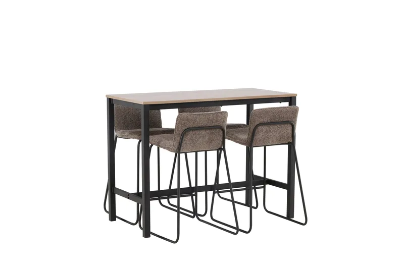 Camden Barbord 60x120 cm med 4 Bisbee Stolar - Mörkgrå - Möbler - Bord & matgrupper - Barbord & ståbord