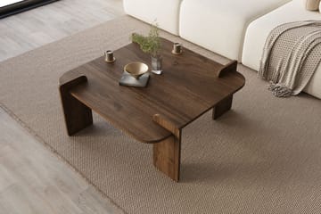 Campwell Soffbord 90 cm Kvadratisk - Valnöt - Möbler - Bord & matgrupper - Soffbord