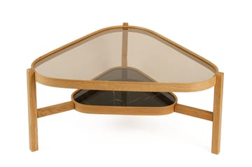 Capella Soffbord 95x48x95 cm - Ek och svart marmor - Möbler - Bord & matgrupper - Soffbord