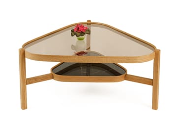 Capella Soffbord 95x48x95 cm - Ek och svart marmor - Möbler - Bord & matgrupper - Soffbord