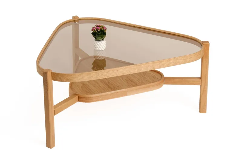 Capella Soffbord 95x48x95 cm, Ek transparent