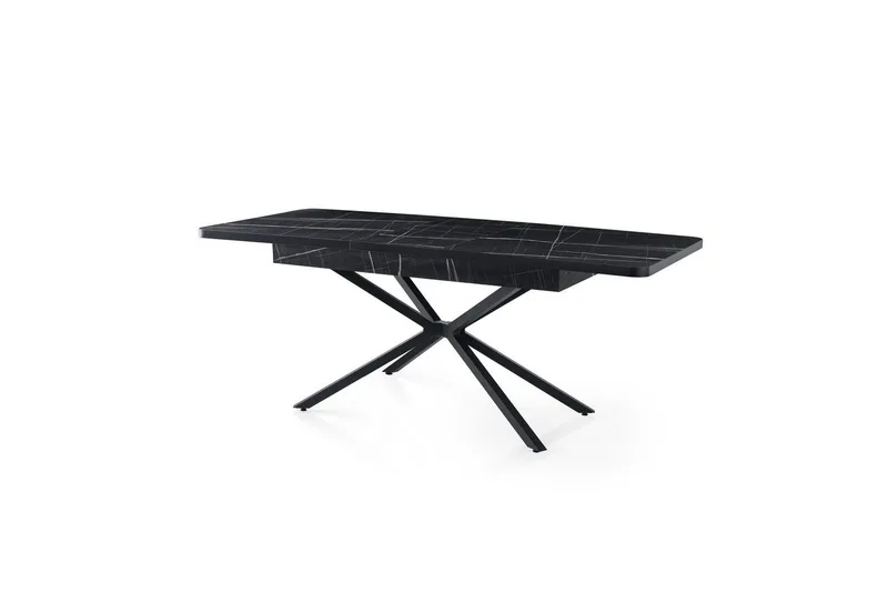 Cassel Matbord 160 cm Rektangulär - Svart/Vit - Möbler - Bord & matgrupper - Matbord & köksbord