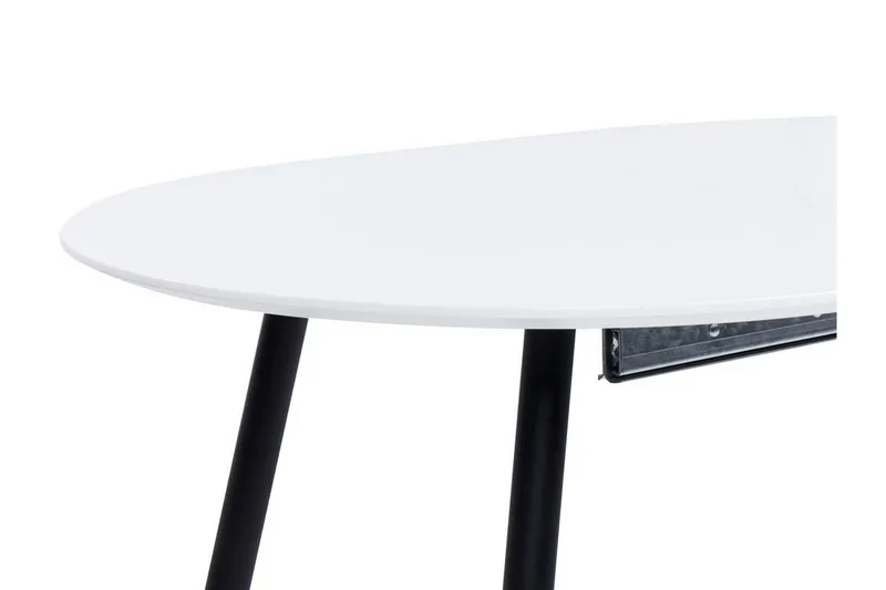 Castellana Matbord Förlängningsbart 120-160x80 cm - Vit/Svart - Möbler - Bord & matgrupper - Matbord & köksbord