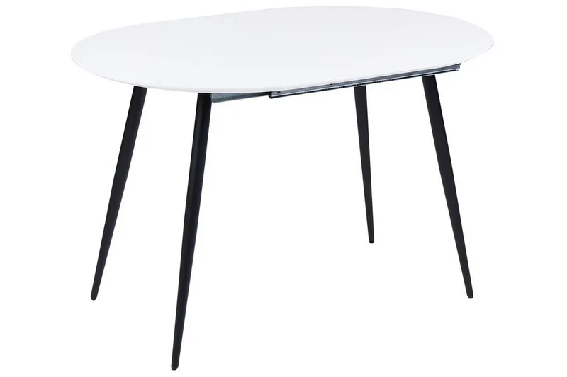 Castellana Matbord Förlängningsbart 120-160x80 cm - Vit/Svart - Möbler - Bord & matgrupper - Matbord & köksbord