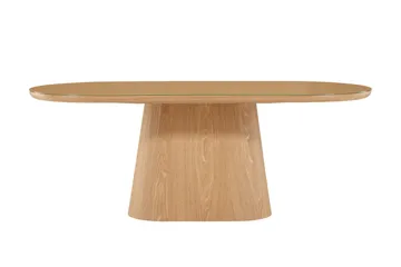 Castor Stort Ovalt Matbord 200 cm med Glasskiva och Ekutseende - Brun - Möbler - Bord & matgrupper - Matbord & köksbord