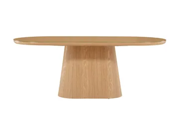 Castor Stort Ovalt Matbord 200 cm med Glasskiva och Ekutseende - Brun - Möbler - Bord & matgrupper - Matbord & köksbord