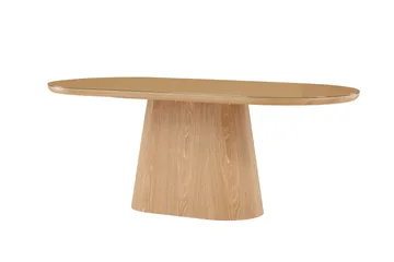 Castor Stort Ovalt Matbord 200 cm med Glasskiva och Ekutseende - Brun - Möbler - Bord & matgrupper - Matbord & köksbord