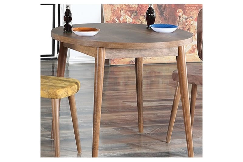 Cavuria Matbord 90 cm Rund - Valnöt - Möbler - Bord & matgrupper - Matbord & köksbord