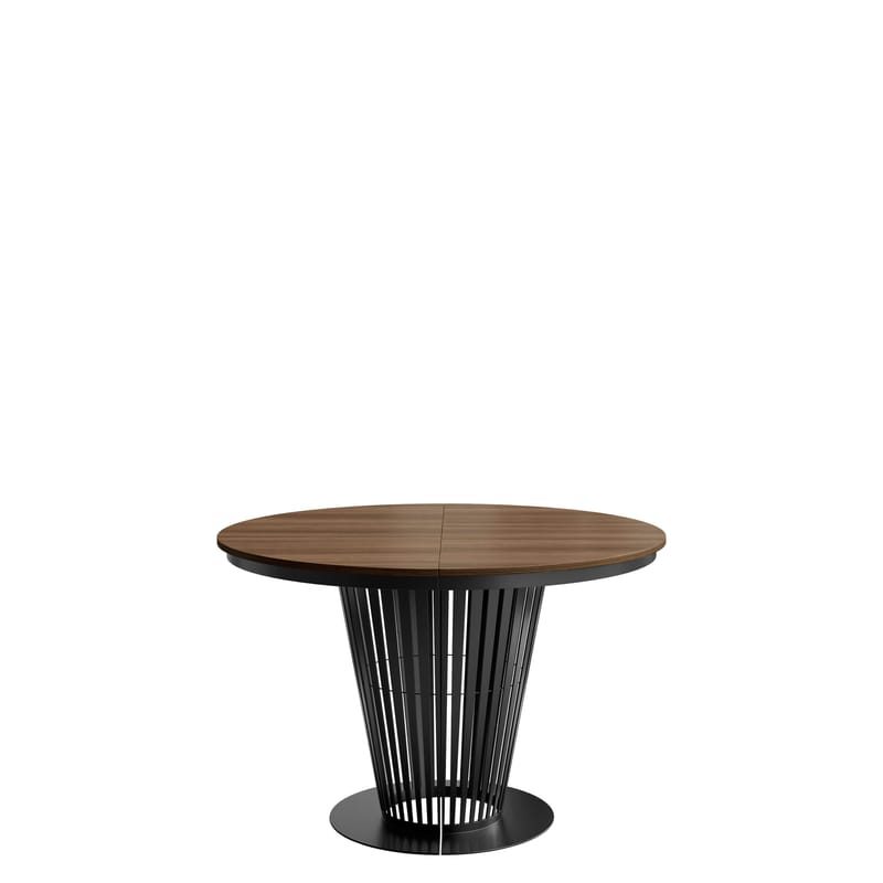 Cedra Runt Matbord 100-176 cm, svart, brun