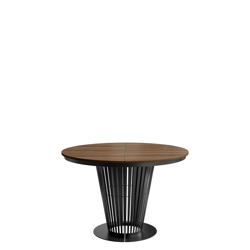Cedra Runt Matbord 120-196 cm, svart, brun