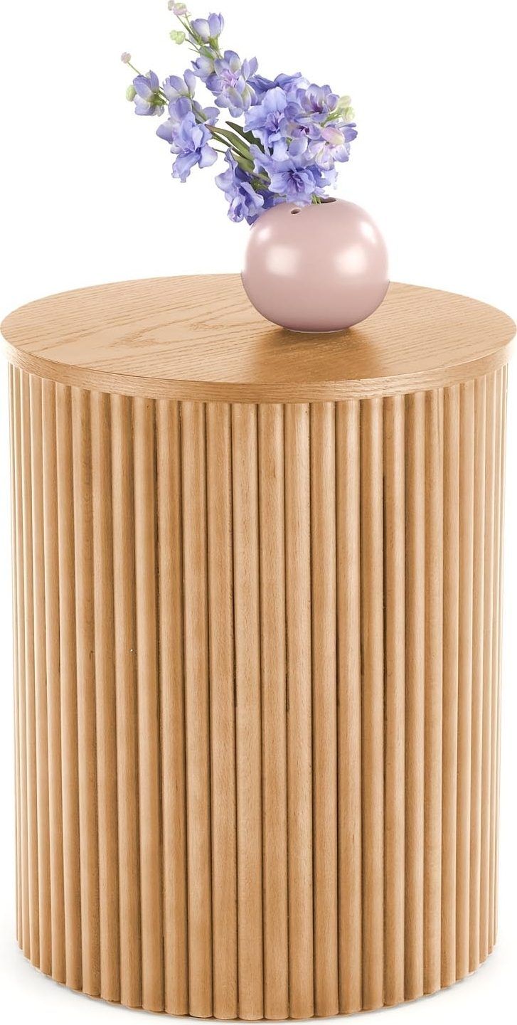 Celie runt soffbord med trästavar Ø40 cm - Trä - Möbler - Bord & matgrupper - Soffbord