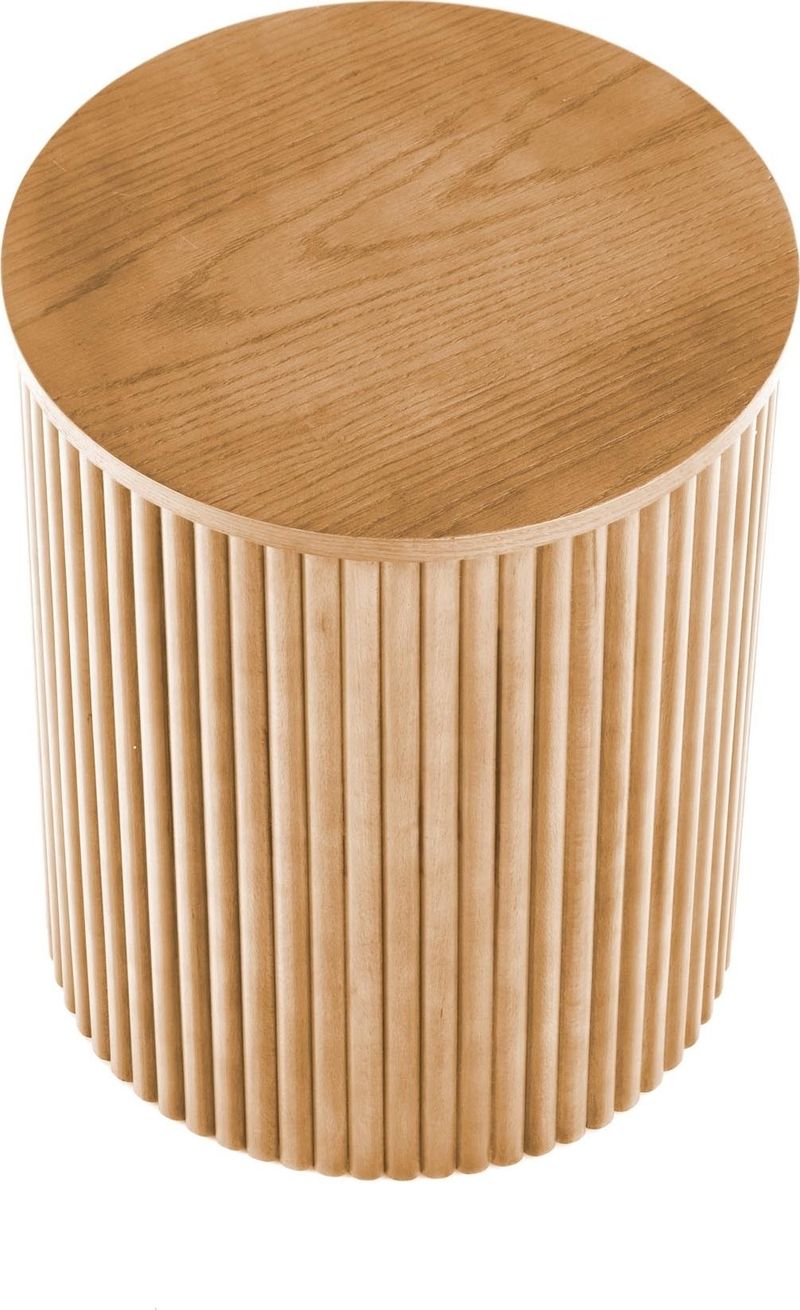 Celie runt soffbord med trästavar Ø40 cm - Trä - Möbler - Bord & matgrupper - Soffbord