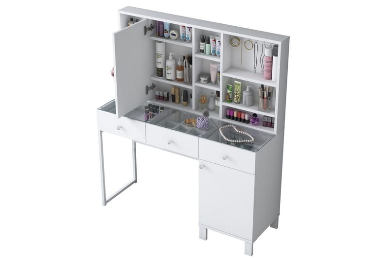 Ceris Sminkbord 120 cm - Vit - Möbler - Bord & matgrupper - Sminkbord & toalettbord