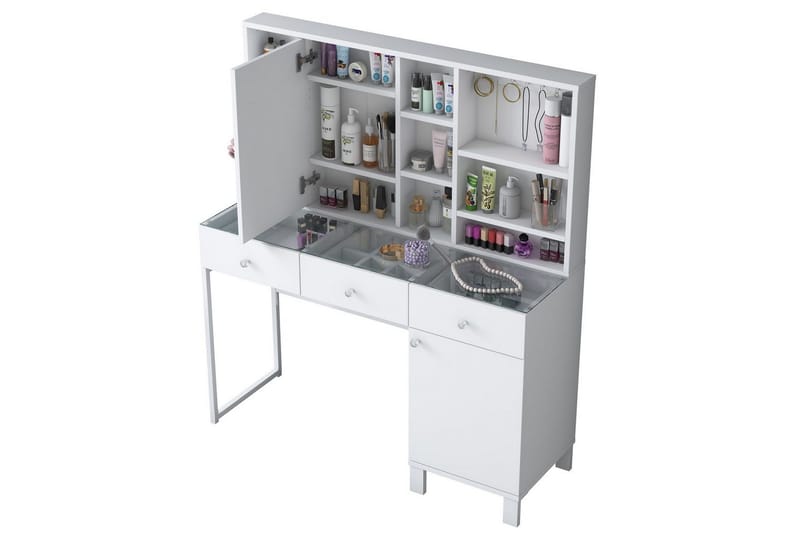 Ceris Sminkbord 120 cm - Vit - Möbler - Bord & matgrupper - Sminkbord & toalettbord