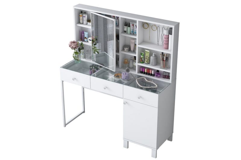Ceris Sminkbord 120 cm - Vit - Möbler - Bord & matgrupper - Sminkbord & toalettbord